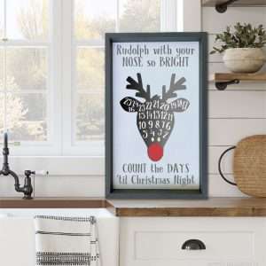1015 Countdown to Christmas Rudolph Chalkboard