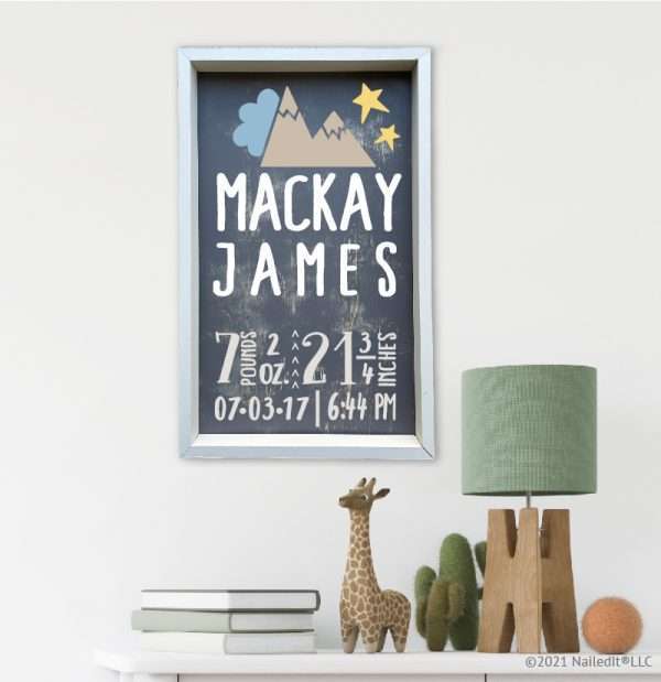 5476 Mountain Birth Announcement