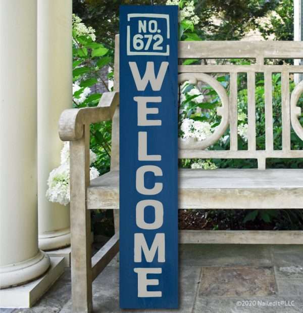 R5107 Welcome Porch Vertical House Number