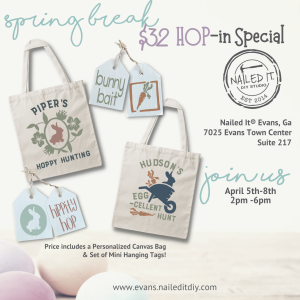 Hop In Event | Personalized Easter Bag & Mini tags