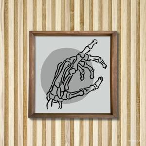 4062 Skeleton Hand with Circle