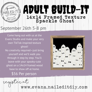 Adult Build It | 14x14 Framed Textured Ghost