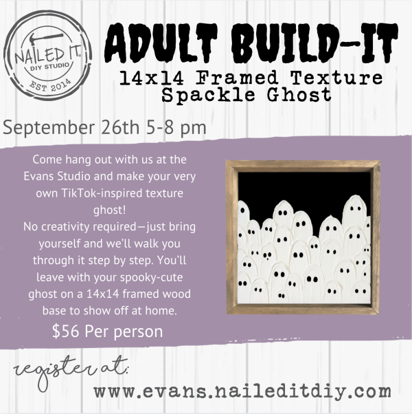 Adult Build It | 14x14 Framed Textured Ghost