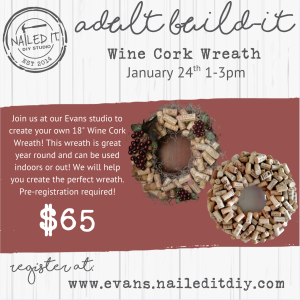 Adult Build It | 18" Wine Cork Wreath