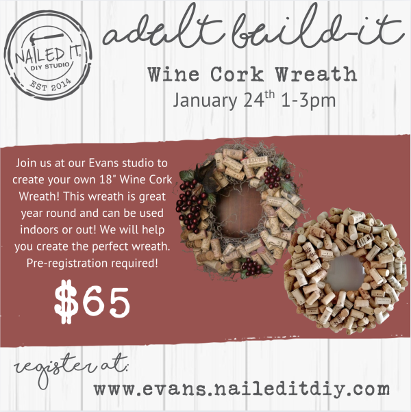 Adult Build It | 18" Wine Cork Wreath