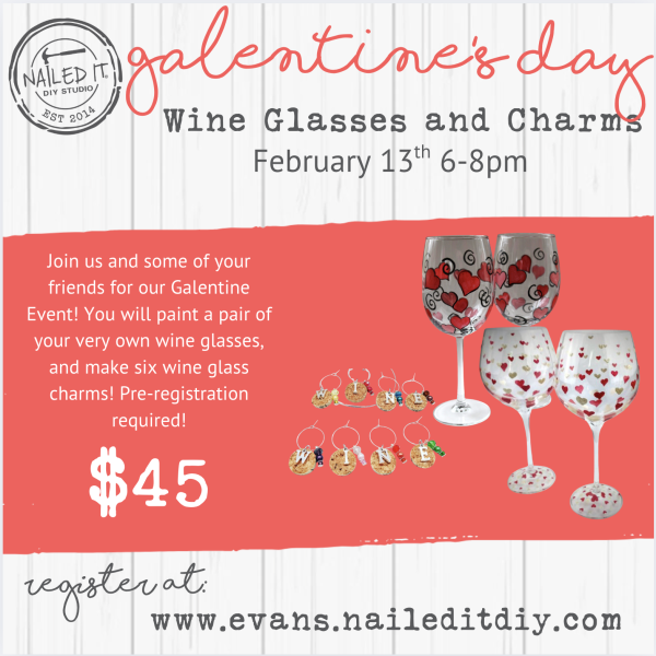Galentine's Day Event | Wine Glass & Charm Making
